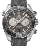 Planet Ocean Chronograph  45.5mm Automatic in Steel with Grey Bezel On Grey Rubber Strap with Grey Dial
