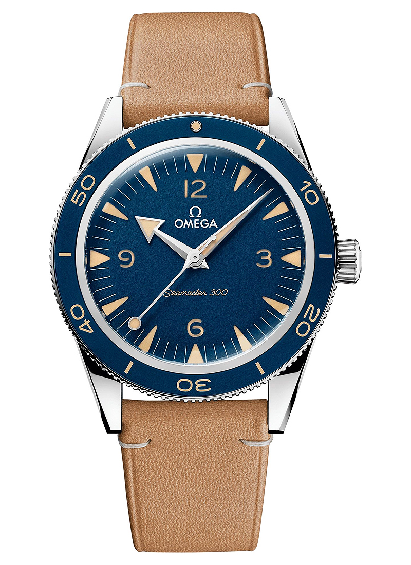Omega Seamaster 300 Co-Axial Master Chronometer 41mm in Steel with Blue Bezel