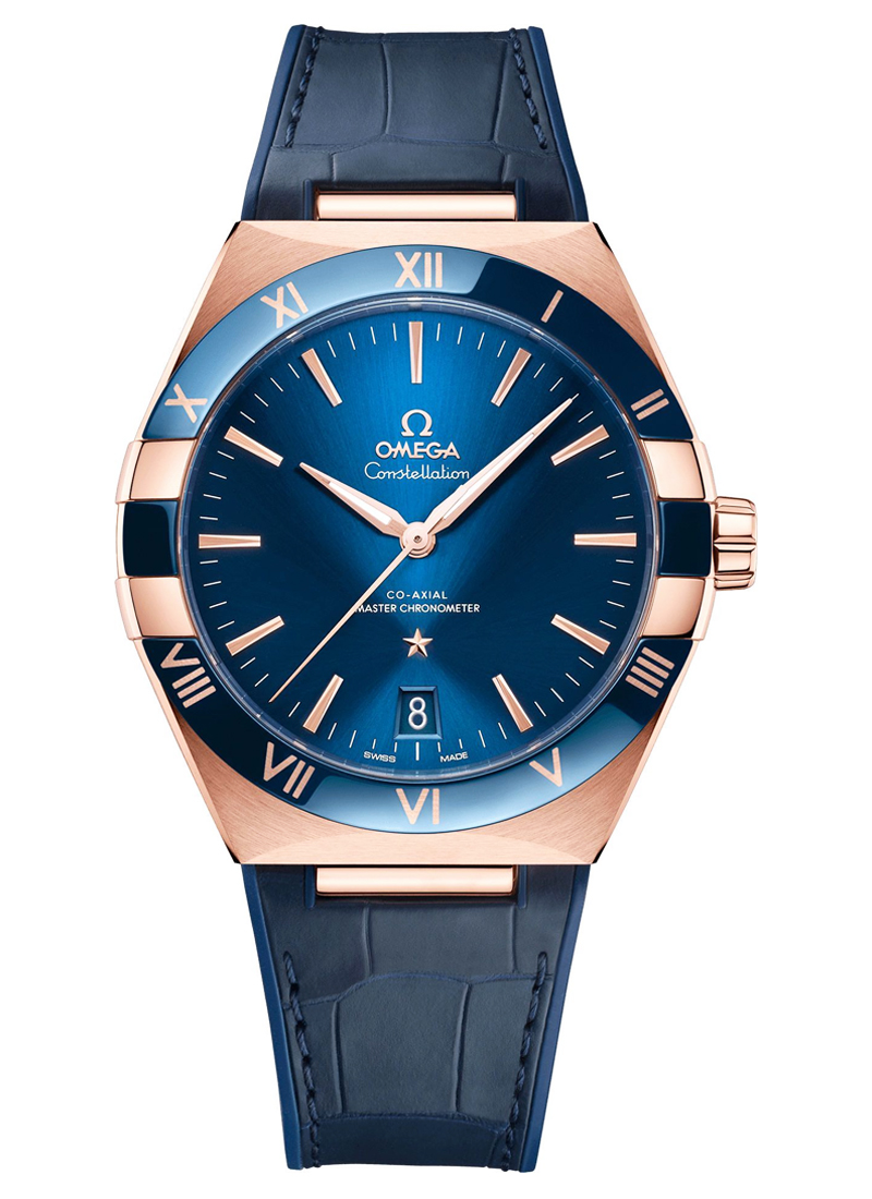 Omega Constellation Co-Axial 41mm Automatic in Rose Gold with Blue Ceramic Bezel