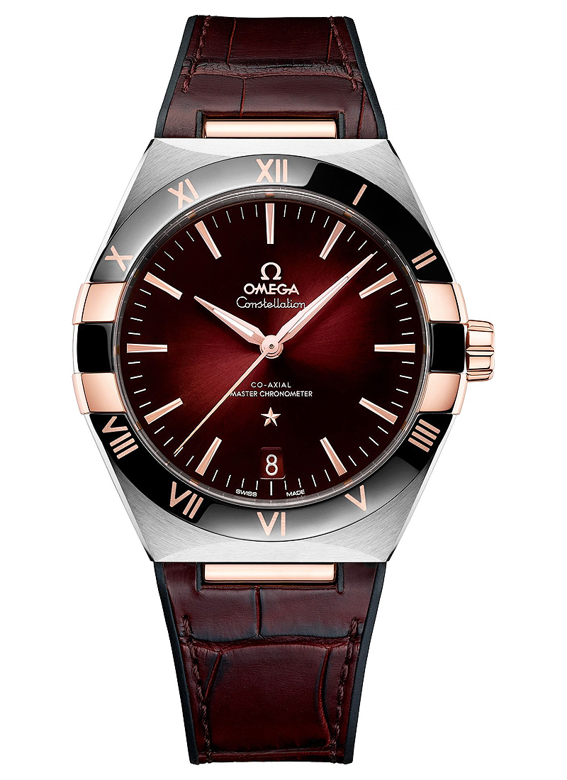 Omega Constellation Co-Axial 41mm Automatic in Steel with Black Ceramic and RG Bezel