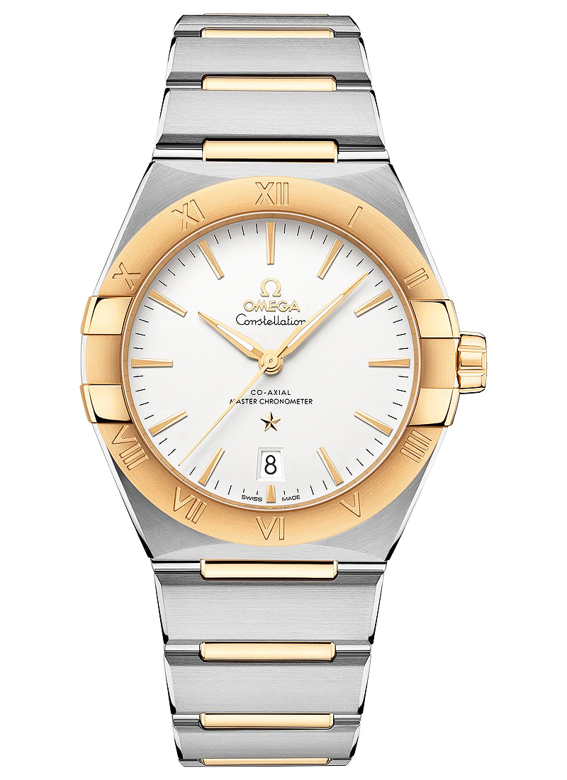 Omega Constellation Co-Axial 39mm Automatic in Steel with Yellow Gold Bezel