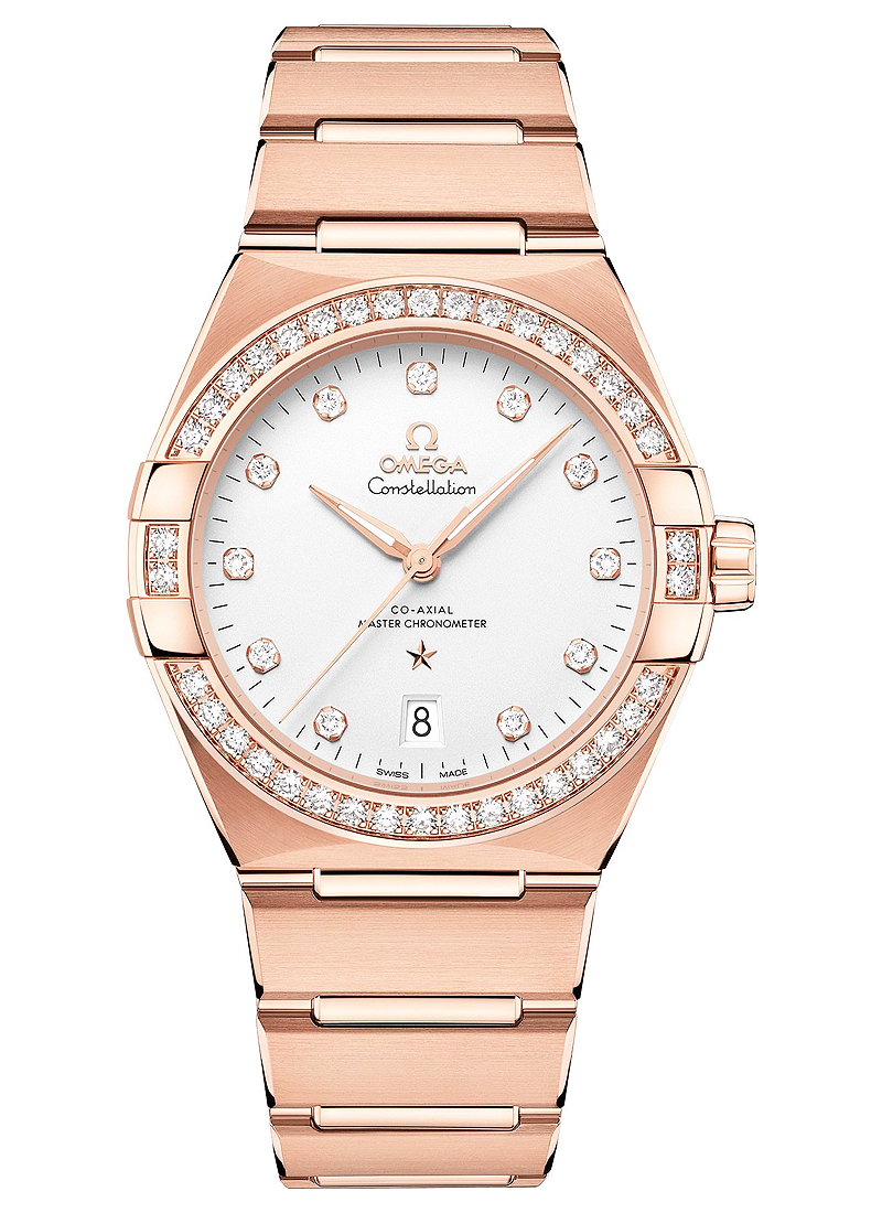 Omega Constellation Co-Axial 39mm Automatic in Rose Gold with Diamond Bezel