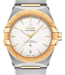 Constellation Co-Axial 36mm Automatic in Steel with Yellow Gold Bezel on Steel and Yellow Gold Bracelet with Silver Dial