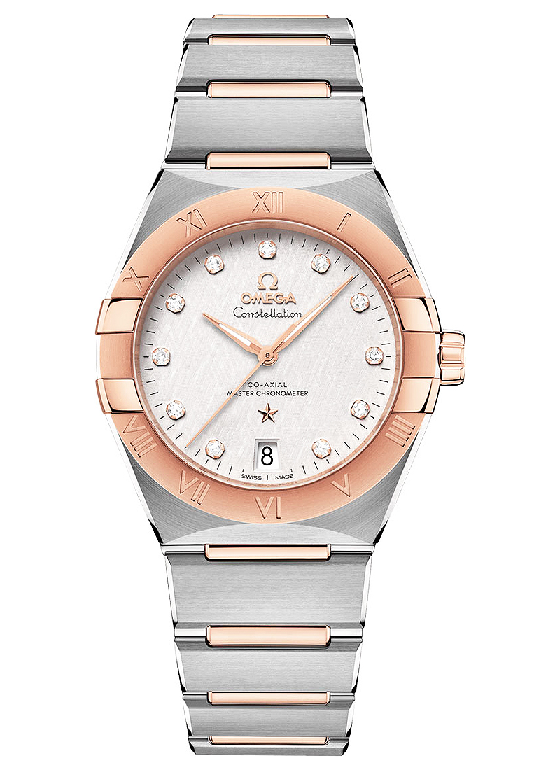 Omega Constellation Co-Axial 36mm Automatic in Steel with Rose Gold Bezel