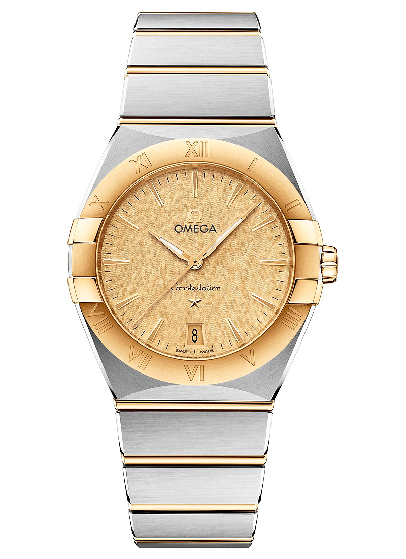 Omega Constellation Co-Axial 36mm Quartz in Steel with Yellow Gold Bezel