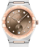 Constellation Small Seconds 34mm Automatic in Steel with RG Bezel on Steel Bracelet with Brown Diamond Dial
