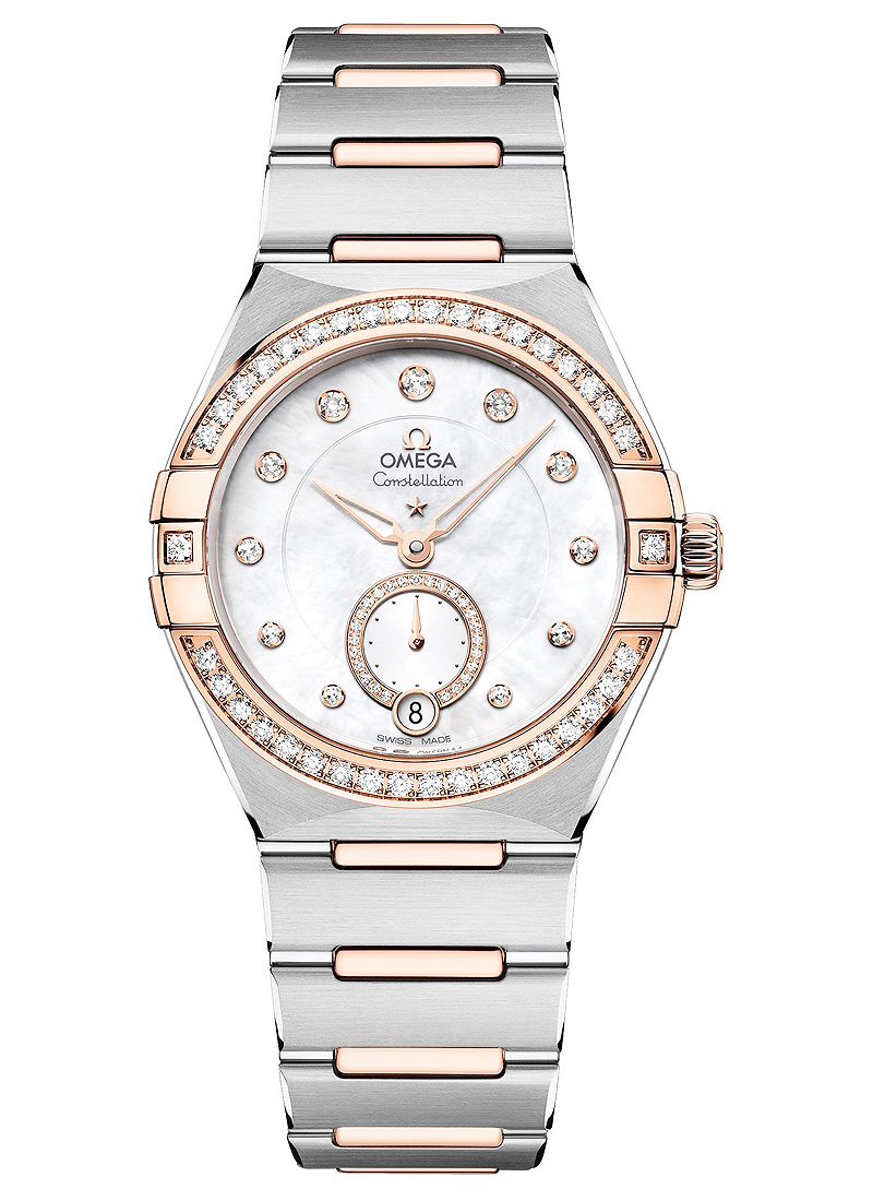 Omega Constellation Small Seconds 34mm Automatic in Steel with RG Diamond Bezel