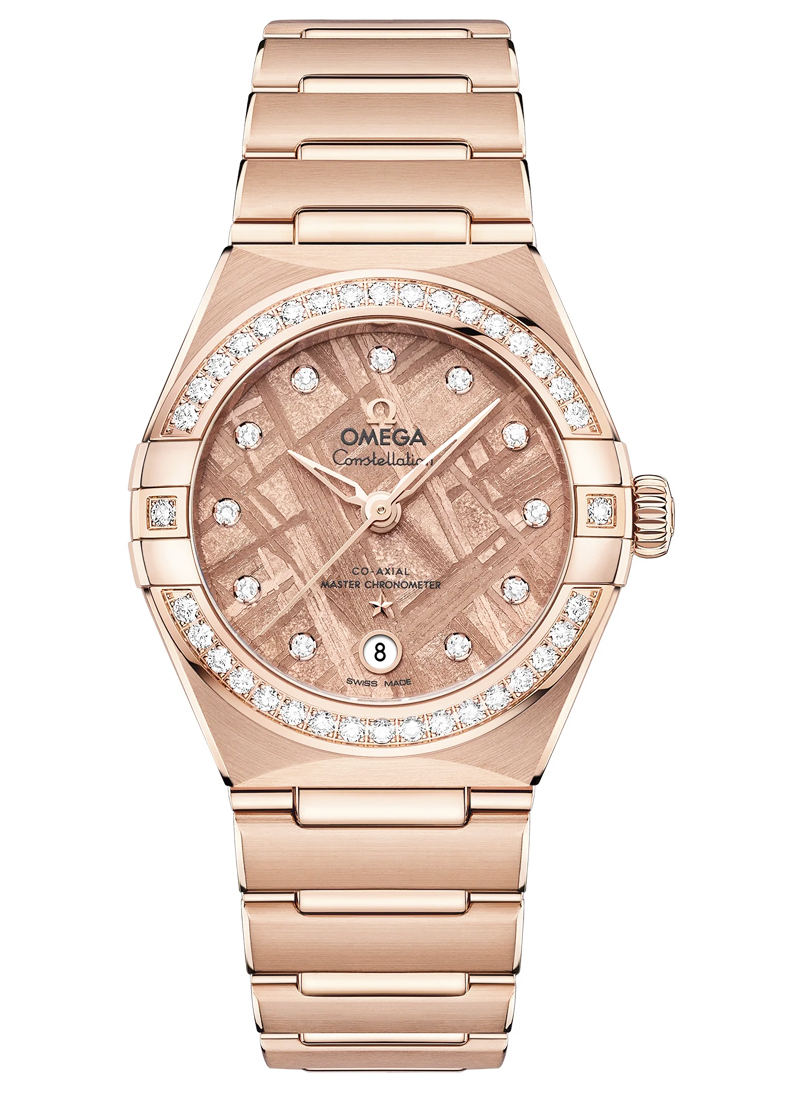 Omega Constellation 29mm Automatic in Rose Gold with Diamond Bezel