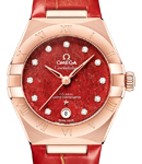 Constellation 29mm Automatic in Rose Gold on Red Crocodile Leather Strap with Red Diamond Dial