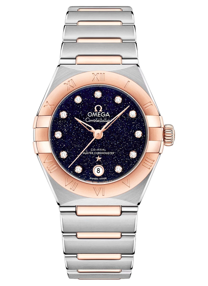 Omega Constellation 29mm Automatic in Steel with Rose Gold Bezel