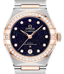 Constellation 29mm Automatic in Steel with Rose Gold Diamond Bezel on Steel and Rose Gold Bracelet with Blue Aventurine Diamond Dial
