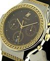2-Tone  Diamond Bezel & Lugs - Dark Burgundy Dial
