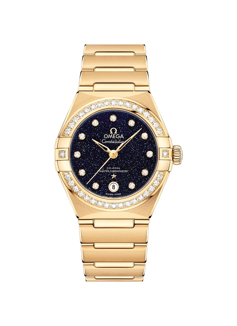 Omega Constellation 29mm Automatic in Yellow Gold with Diamond Bezel