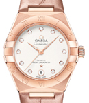 Constellation 29mm Automatic in Rose Gold on Beige Crocodile Leather Strap with Silver Diamond Dial