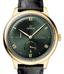 De Ville Prestige Automatic in  Yellow Gold on Black Crocodile Leather Strap with Green Dial