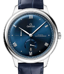 De Ville Prestige Automatic in  Steel on Blue Crocodile Leather Strap with Blue Dial