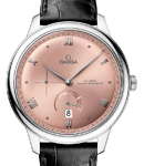 De Ville Prestige Automatic in  Steel on Black Crocodile Leather Strap with Pink Dial