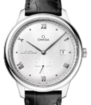 De Ville Prestige Automatic in  Steel on Black Crocodile Leather Strap with Silver Dial