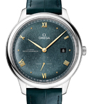 De Ville Prestige Automatic in  Steel on Green Crocodile Leather Strap with Green Dial