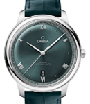 De Ville Prestige Automatic in  Steel on Green Crocodile Leather Strap with Green Dial
