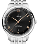 De Ville Prestige Automatic in  Steel on Steel Bracelet with Black Dial