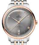 De Ville Prestige Automatic in Steel with Rose Gold Bezel on Steel and Rose Gold Bracelet with Grey Dial