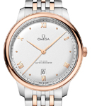 De Ville Prestige Automatic in Steel with Rose Gold Bezel on Steel and Rose Gold Bracelet with Silver Dial