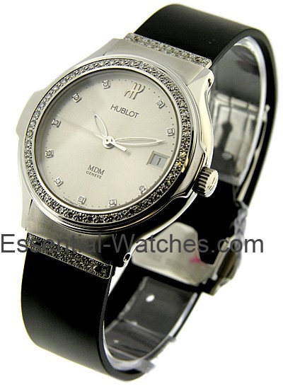 Ladies Hublot MDM Geneve Diamond Dial Automatic Wristwatch Ref
