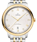 De Ville Prestige Automatic in Steel with Yellow Gold Bezel on Steel and Yellow Gold Bracelet with Silver Diamond Dial
