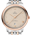 De Ville Prestige Automatic in Steel with Rose Gold Bezel on Steel and Rose Gold Bracelet with Ivory Diamond Dial