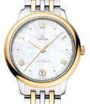 De Ville Prestige Automatic in Steel with Yellow Gold Bezel on Steel and Yellow Gold Bracelet with MOP Dial