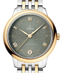 De Ville Prestige Automatic in Steel with Yellow Gold Bezel on Steel and Yellow Gold Bracelet with Matcha Green Dial