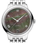 De Ville Prestige Automatic in Steel on Steel Bracelet with Black MOP Dial