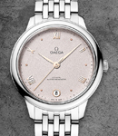 De Ville Prestige Automatic in Steel on Steel Bracelet with Rose Dial