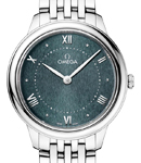 De Ville Prestige Quartz in Steel on Steel Bracelet with Green Dial