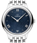 De Ville Prestige Quartz in Steel on Steel Bracelet with Blue Dial