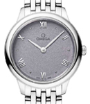 De Ville Prestige Quartz in Steel on Steel Bracelet with Purple Dial