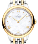 De Ville Prestige Quartz in Steel with Yellow Gold Bezel on Steel and Yellow Gold Bracelet with MOP Dial