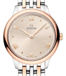 De Ville Prestige Quartz in Steel with Rose Gold Bezel on Steel and Rose Gold Bracelet with Ivory Dial