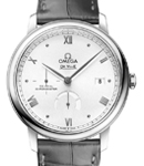 De Ville Prestige 39.5mm in Steel on Grey Crocodile Leather Strap with Silver Dial