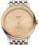 De Ville Prestige 39.5mm in Steel with Yellow Gold Bezel on Steel and Yellow Gold Bracelet with Champagne Dial