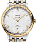 De Ville Prestige 39.5mm in Steel with Yellow Gold Bezel on Steel and Yellow Gold Bracelet with Silver Dial