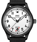 Pilots 41mm Top Gun in Black Ceramic on Black Nato Fabric Strap with White Dial
