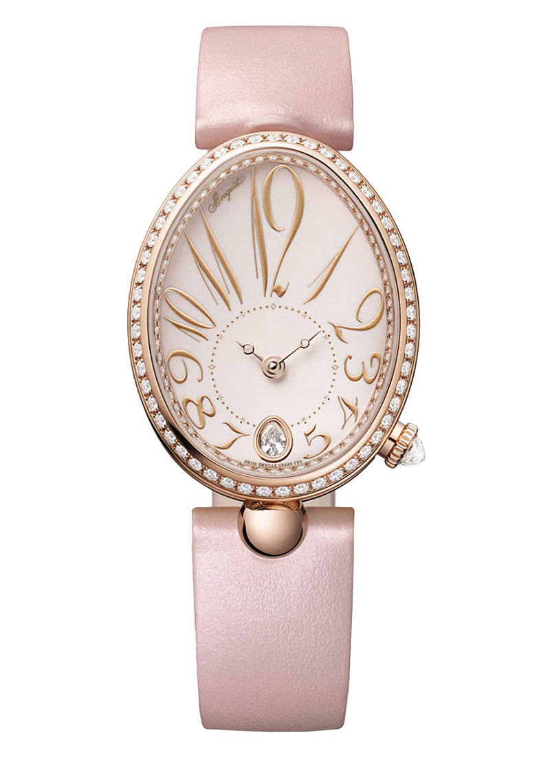 Breguet Queen of Naples Large size in Rose Gold with Diamond Bezel
