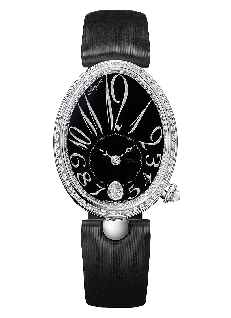 Breguet Queen of Naples Large size in White Gold with Diamond Bezel