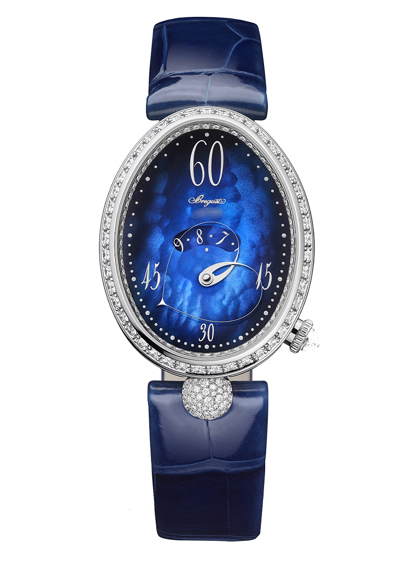 Breguet Queen of Naples Large size in White Gold with Diamond Bezel