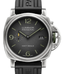 PAM 1412 - Luminor Marina 44mm in Steel on Black Rubber Strap with Grey Dial