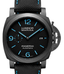 PAM 2661 - Luminor Marina 44mm in Carbotech on Black Fabirc Strap with Black Dial
