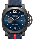 PAM 1529- Luminor Marina Luna Rossa 44mm in Carbotech on Blue Rubber Strap with Blue Dial