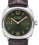 PAM 1292 - Radiomir Quaranta 40mm in Steel on Brown Crocodile Leather Strap with Green Dial